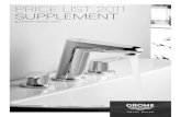 PRICE LIST 2011 SUPPLEMENT 2011 Price... · 2011. 7. 19. · 2 2011 Price List Supplement TABLE OF CONTENTS SECTION PAGE GROHE WaterCare® Product List 3 The complete list of GROHE’s