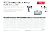 SPEC SHEET ZIP HYDROCHILL HC50 2 SPOUT TAP...house, the HydroChill HC50 is a stylish solution for your high capacity needs. The HC50 range gives you the option to cater for the numbers