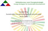 Supporting Sustainable Energy Development worldwide · 2019. 5. 5. · Sustainable Energy Development worldwide-since 1991. Adviesbureau voor Energiestrategie. Energy Strategies for