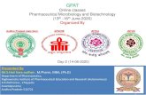 Andhra Pradesh state Govt. APSCHE JNTUA JNTUK · 2020. 7. 15. · GPAT Online classes Pharmaceutical Microbiology and Biotechnology (13th-16th June 2020) Organized By Andhra Pradesh