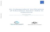 An Independent Verification of Education Sector Data in ...documents1.worldbank.org/curated/en/... · 2020 An Independent Verification of Education Sector Data in Indonesia THE WORLD