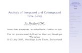 Analysis of Integrated and Cointegrated Time Series ... · Analysis of Integrated and Cointegrated Time Series Pfaﬀ Univariate Time Series Deﬁnitions Representation / Models Nonstationary