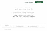 OWNER’S MANUAL - Clemco International · 2015. 6. 12. · OWNER’S MANUAL Pressure Blast Cabinet Type series PULSAR (III, VI, VI+, VIII and VIII+) 2 INDEX ... 5.5 After max 150