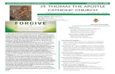 ST. THOMAS THE APOSTLE CATHOLIC CHURCH · 2020. 9. 13. · ST. THOMAS THE APOSTLE CATHOLIC CHURCH 4100 South Coulter Street Amarillo, TX 79109 Twenty-Fourth Sunday in Ordinary Time
