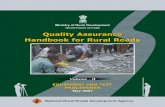 Quality Assurance Handbook for Rural Roads · 2020. 9. 17. · QUALITY ASSURANCE HANDBOOK FOR RURAL ROADS VOLUME II CONTENTS III. 301.7 (d) Rapid Determination of Water Content with