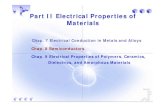 Part II Electrical Properties of Materials · Part II Electrical Properties of Materials Chap. 7 Electrical Conduction in Metals and Alloys Chap. 8 Semiconductors Chap. 9 Electrical