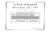 Quick Guide - Viscount - JAM.se Viscount - Quick GuidePrestige 20 / 40 3. Dedicated memories: (only