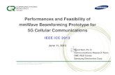 Performances and Feasibility of mmWave Beamforming ...Samsung Electronics Corp. IEEE ICC 2013 June 11, 2013. CONTENTS 2 1. 5G Vision 2. 5G Key Enabling Technologies ...