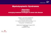 Myelodysplastic Syndromes · Add: MDS(del5q): isolated or with one add chrom abnormality, excl monosomy 7 Delete: non-erythroid blast cell count to distinguish pure erythroleukemia
