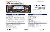 Datakom - CONTROLLER · 2013. 5. 6. · D-500 User Manual Rev_04 Firmware V-3.3 D-500 ADVANCED GENSET CONTROLLER The D-500 is a next generation genset control unit combining multi-functionality