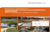 Statement of qualifications for TRANSPORTATION ENGINEERING … · 2018. 11. 28. · Permit Assessments Erin Woodson, PE, CPESC Thomas Becktold, CE, TN-QHP, CPESC ... The proposed