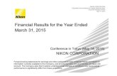 Financial Results for the Year Ended March 31, 2015 (ALL)Financial Highlights for the Year Ended March 31, 2015 Billions of yen 2014/3 1H 2H Previous est. (Feb. 5) 1H 2H 2015/3 1H