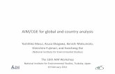 AIM/CGE for global and country analysis...AIM/CGE for global and country analysis Toshihiko Masui, Azusa Okagawa, Kenichi Matsumoto, Shinichiro Fujimori, and Hancheng Dai (National