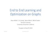 End to End Learning and Optimization on Graphs - Bryan Wilder · 2021. 1. 2. · 10/27/2019 Bryan Wilder (Harvard) 4. Data. argmax. Decisions. 𝑥𝑥∈𝑋𝑋. 𝑓𝑓𝑥𝑥,𝜃𝜃.