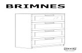 BRIMNES - IKEA · 2017. 9. 18. · ENGLISH WARNING Serious or fatal crushing injuries can occur from furniture tip-over. ALWAYS secure this furniture to the wall using tip-over restraints.