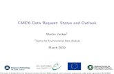 CMIP6 Data Request: Status and Outlook · 2019. 4. 15. · CMIP6 Data Request: Status and Outlook Martin Juckes1 1Centre for Environmental Data Analysis March 2019 This work is funded
