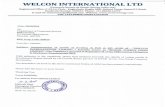 WELCON INTERNATIONAL LTD WELCON INTERNATIONAL LTD (Formerly known as Sinner Energy India Ltd) Registered