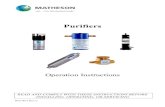 Purifiers - Matheson...information can be found in MATHESON Catalogs, MATHESON Tech Briefs and in the MATHESON Gas Data Book. In addition, any MATHESON representative would be pleased