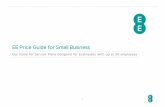 EE Price Guide for Small Business...24 month Minimum Term £12.50 £17 £22 £27 £32 UK Data 250MB 500MB 750MB 1GB 2GB UK Minutes 250 500 750 1000 Unlimited UK Texts 250 500 750 1000