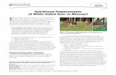 Nutritional Requirements of White-tailed Deer in Missouri...Sweet clovers Serviceberry Panic grasses Tick trefoils Sumacs Wheat Verbena Viburnum Vetches Virginia creeper Violets Wild