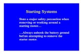 Starting Systems - LBCCcf.linnbenton.edu/eit/auto/krolicp/upload/starter_notes.pdf · 2014. 11. 7. · Test the Starting System Test cranking RPM Test Cranking Volts Test Cranking