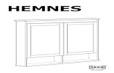 HEMNES...2 ENGLISH As wall materials vary, screws for fixing to wall are not included. For advice on suitable screw systems, contact your local specialised dealer. 100211 100212 118331
