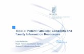 Topic 3: Patent Families: Concepts and Family Information … · 2014. 8. 14. · art is added D. (Modification/amendment of claims without adding new art) These reasons may co-occur,