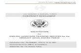 U.S. EMBASSY in ANKARA, TURKEY CONTRACT DOCUMENT · speaking customers at work. The Embassy Regional Security Office is provided sample documents for the offerors in the attachment