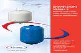 EXPANSION VESSELS - Advanced Water · 2009. 8. 28. · EXPANSION VESSELS Typical installation for a Potable Vessel 4 Product Range Specifications Maximum temperature 99°C Minimum