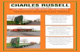TRANSPORT DIVISION FLEET PROFILE4 axle extendable ramp trailers lower load bed length 9.5m < 14.8m lower load bed height 900mm upper load bed length 4m - kit box upper load bed height