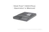 Stat Fax 1904 Plus Operator’s Manual · 2 Stat Fax 1904 Plus Operator’s Manual Rev. I Awareness Technology Inc. Stat Fax ® 1904 Plus includes non-volatile memory, a feature that