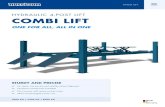 HYDRAULIC 4-POST LIFT COMBI LIFT...Silent oil-submerged power unit 4000 KG | 6500 KG | 8000 KG 3 accessories that will help you get everything out of your COMBI LIFT Our axle jack