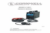MMWP375DVI OWNER’S MANUALCornwell Quality Tools must be notified within 30 days of the failure, so as to provide instructions on how to proceed with the repair of your welder and