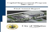 Capital Improvement Progran - 2007-2012 - Final Annual ReportCapital Improvement Program 2007-2012 Final Annual Report City of Milpitas CALIFORNIA . ... 153 4229 Annual Street Resurfacing