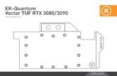EK-Quantum Vector TUF RTX 3080/3090EK-Quantum Vector TUF RTX 3080/3090 STEP 2 Once cut to size, thermal pads should be placed on the PCB, as illustrated below. EK made sure to provide