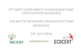 3 PARTY CONFORMITY ASSSESSMENT AND CERTIFICATION IN … · 2018. 8. 23. · FIRST POSITIVE EFFECT OF 3 RD PARTY CONFORMITY ASSESSMENT AND CERTIFICATION: INCREASED MARKET SHARE FOR