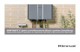 INFINITY gas continuous flow water heating€¦ · Specification guide: A-Series, EF26, HD, and N-Series. Important Rinnai is constantly improving its products, and as such, information