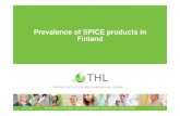 Prevalence of SPICE products in Finland...(desoxypipradrol, 2-DPMP) are much better known – Laboratory findings of synthetic cannabinoids in biological specimens are quite rare (traffic,