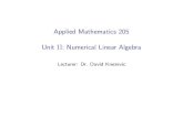 Applied Mathematics 205 Unit II: Numerical Linear Algebra · 2020. 9. 2. · Numerical Linear Algebra algorithms provide us with a toolbox for performing these computations in an