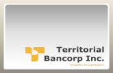 Territorial Bancorp Inc....Loan Portfolio Since 2011, loans have grown at an annual rate of 13.3% Loan growth has been driven by 1-4 family residential loan generation, increasing