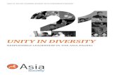 UNITY IN DIVERSITY - Asia Societyasiasociety.org/files/pdf/asia21_summit_2010_report.pdf · 2020. 1. 6. · 4 UNITY IN DIVERSITY: RESPONSIBLE LEADERSHIP IN THE ASIA-PACIFIC ASIA 21