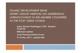 Islamic Development Bank - SESRIC · 2019. 4. 30. · ISLAMIC DEVELOPMENT BANK EXPERT GROUP MEETING ON ADDRESSING UNEMPLOYMENT IN IDB MEMBER COUNTRIES IN THE POST CRISIS WORLD Labor