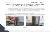 NICKEL-COPPER SULPHIDES INTERSECTED IN ... - Azure Minerals · sulphide and oxide material abundance should never be considered a proxy or substitute for laboratory analysis. Laboratory