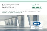 NRMCA MEMBER INDUSTRY-AVERAGE EPD FOR READY …• ACI 211.1: Standard Practice for Selecting Proportions for Normal, Heavyweight, and Mass Concrete • ACI 211.2: Standard Practice