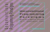 European Commission - US National Science Foundation ...Unconventional Programming Paradigms European Commission - US National Science Foundation Strategic Research Workshop Unconventional