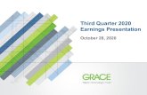 3Q20 Earnings Presentation...– Materials Technologies: demand stronger than expected in pharma/consumer and coatings; sales up 4.2% y/y Adjusted Gross Margin recovery above planning