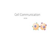 Cell Communication ... Cell-Cell Communication •Animal and plant cells –Have cell junctions that directly connect the cytoplasm of adjacent cells Plasma membranes Plasmodesmata