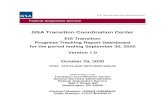 GSA Transition Coordination Center TCC September 2020 TPTR...GSA Transition Coordination Center EIS Transition Progress Tracking Report Dashboard for the period ending September 30,