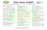 The Sun Light - Microsoft · 2013. 10. 15. · The Sun Light! The Rotary Club of Georgetown – Sun City  October 15, 2013 ! Service Above Self !!QuoteoftheWeek!!!Whatthis ...