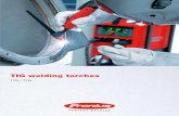 TIG welding torches · 2009. 11. 21. · TIG welding torches from Fronius make a major contribution here. They are available in both gas-cooled and water-cooled versions, as either